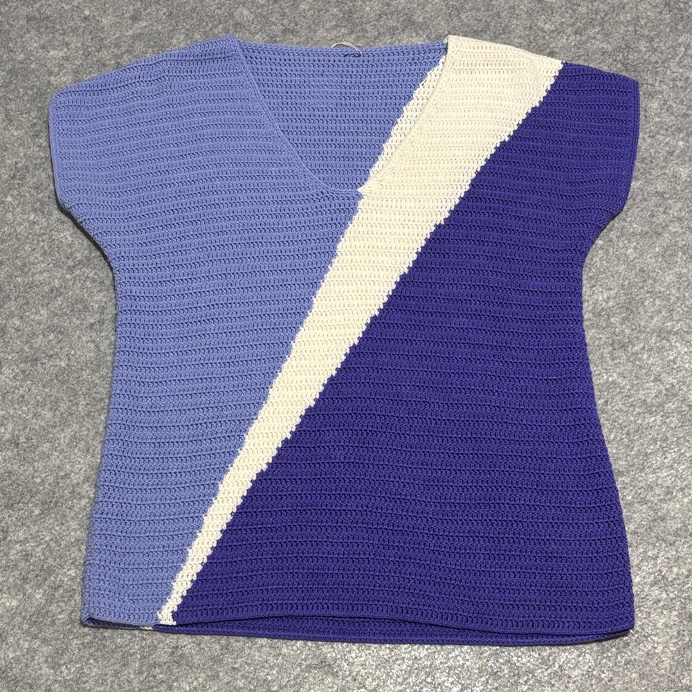Purple Streak Crochet Sweater